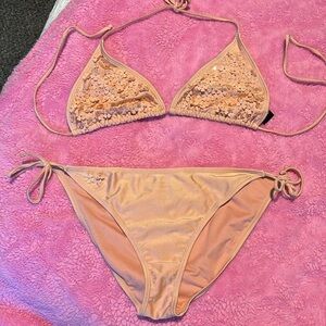 NWOT. XL Peachiest pink🍑two piece bikini.